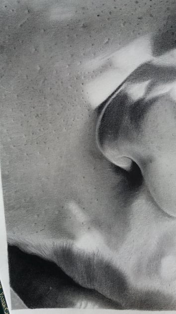 detail on graphite