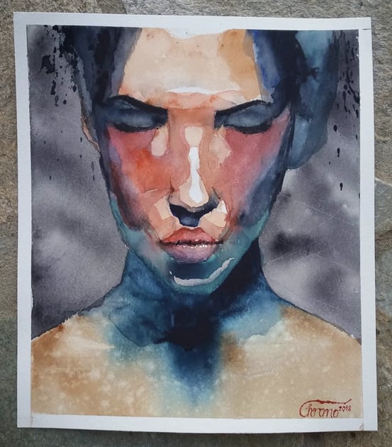 face watercolor